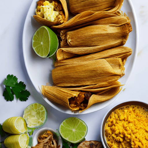 tamales de elote y queso y carnitas y pollo guatemala food